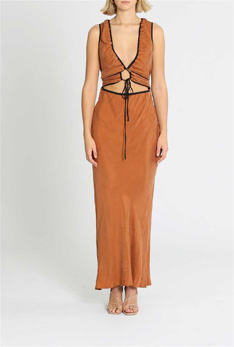 Hire Encore Dress in Brown Sovere GlamCorner