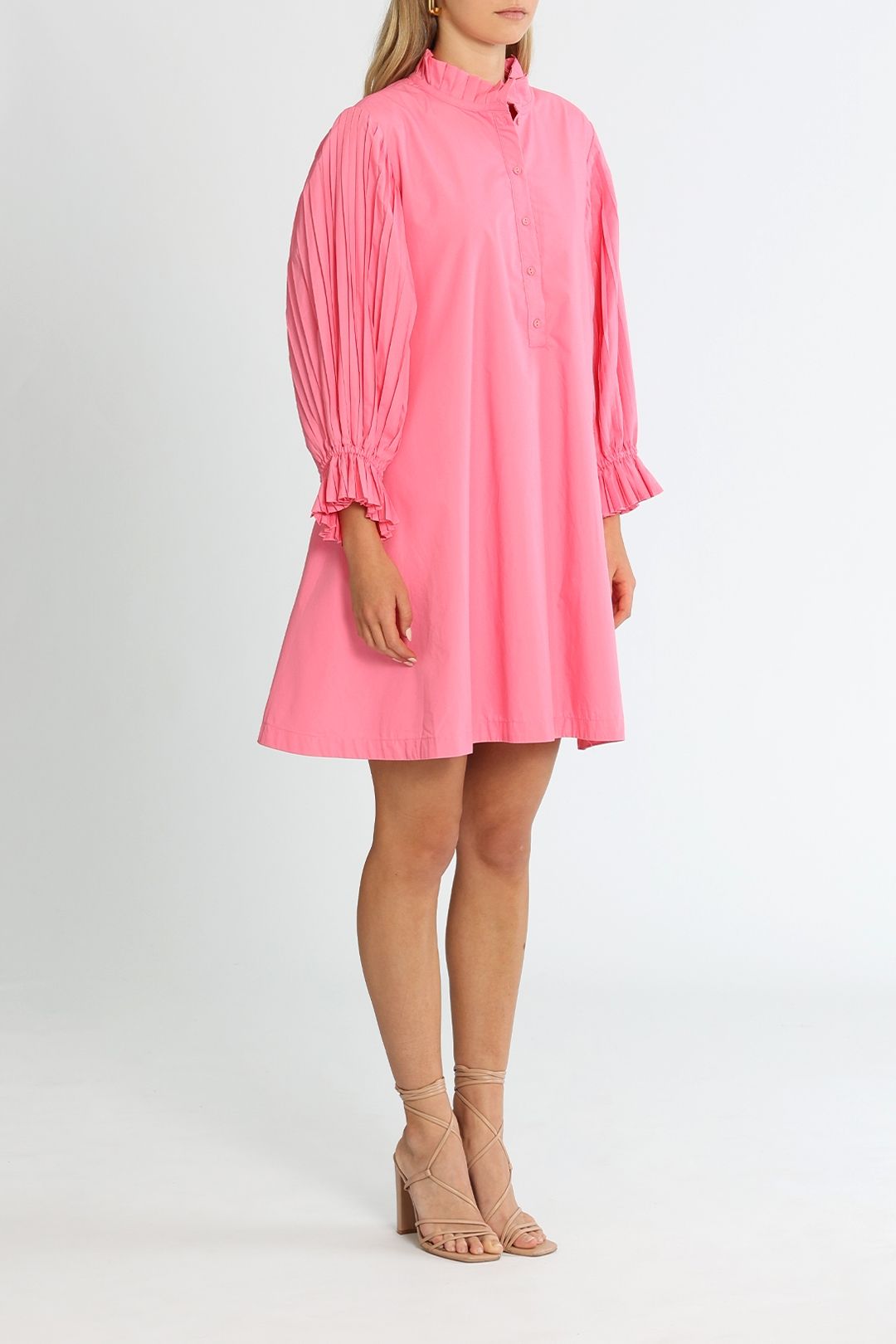 Pink smock dress deals
