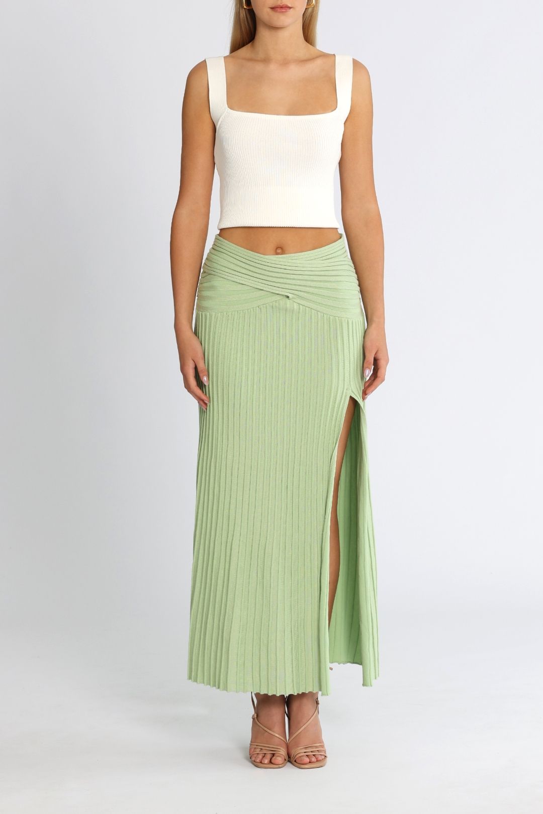 SOVERE Honour Reversible Knit Skirt Midi