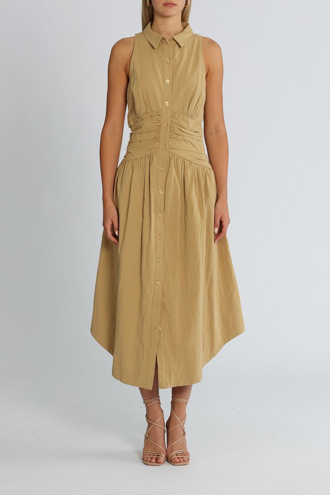 SOVERE Momento Midi Dress Dijon Khaki