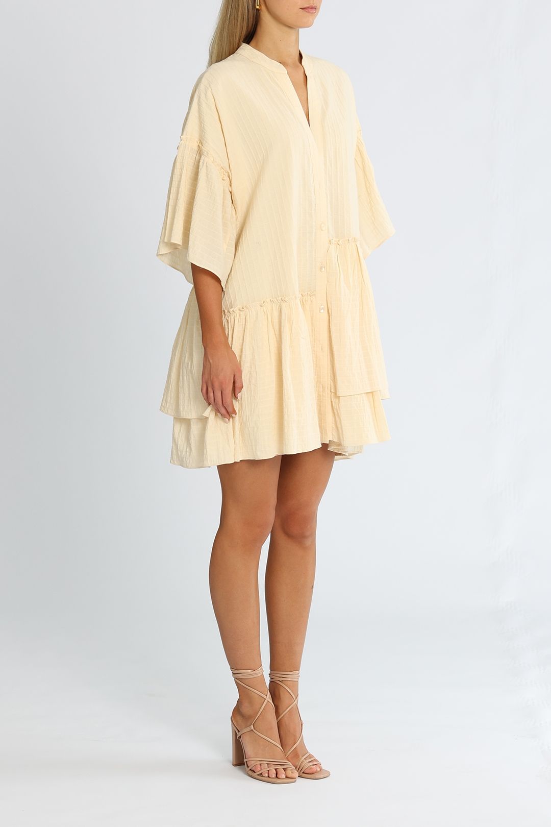 Cream smock dress clearance