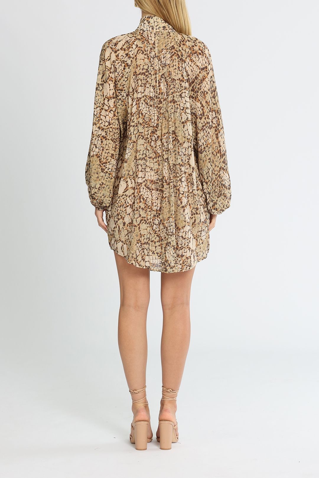 Spell 1985 Shirt Dress Long Balloon Sleeves