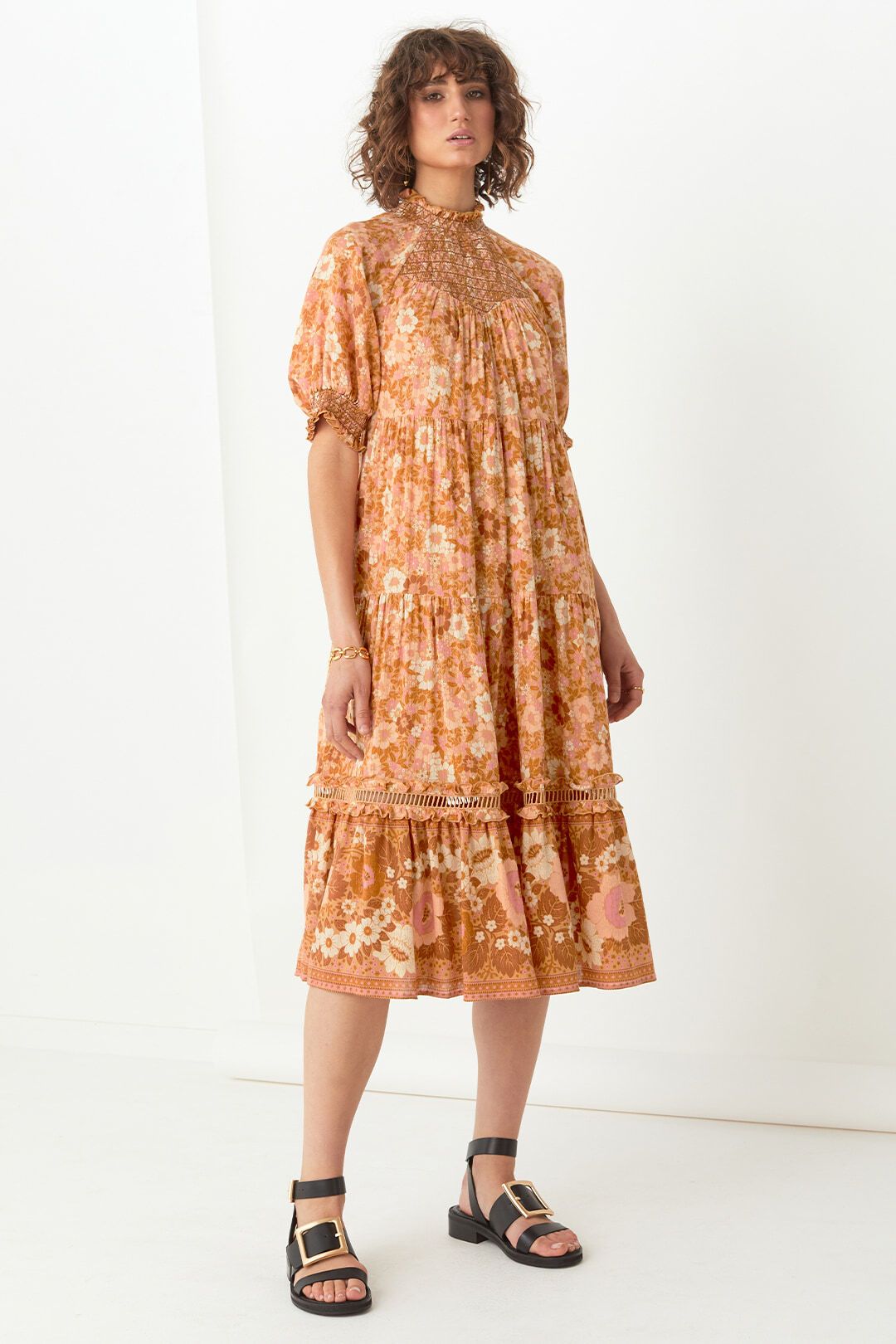full length slip dress L'AGENCE Serita Silk Slip Dress In Champagne