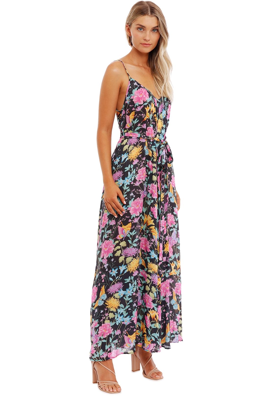 Spell Butterfly Strappy Maxi Dress Firefly print