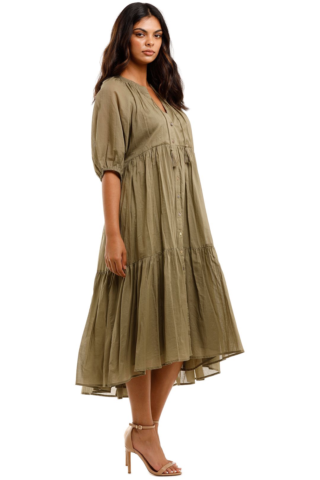 Honey Smock Dress in Olive Spell GlamCorner