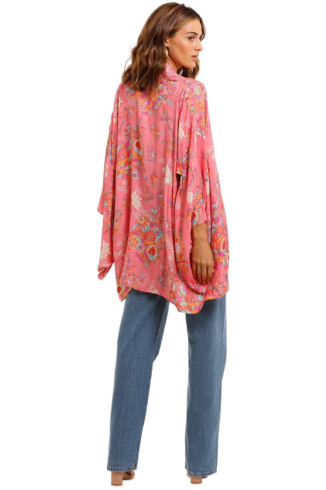 Hire Leo Short Robe in Pink | Spell | GlamCorner