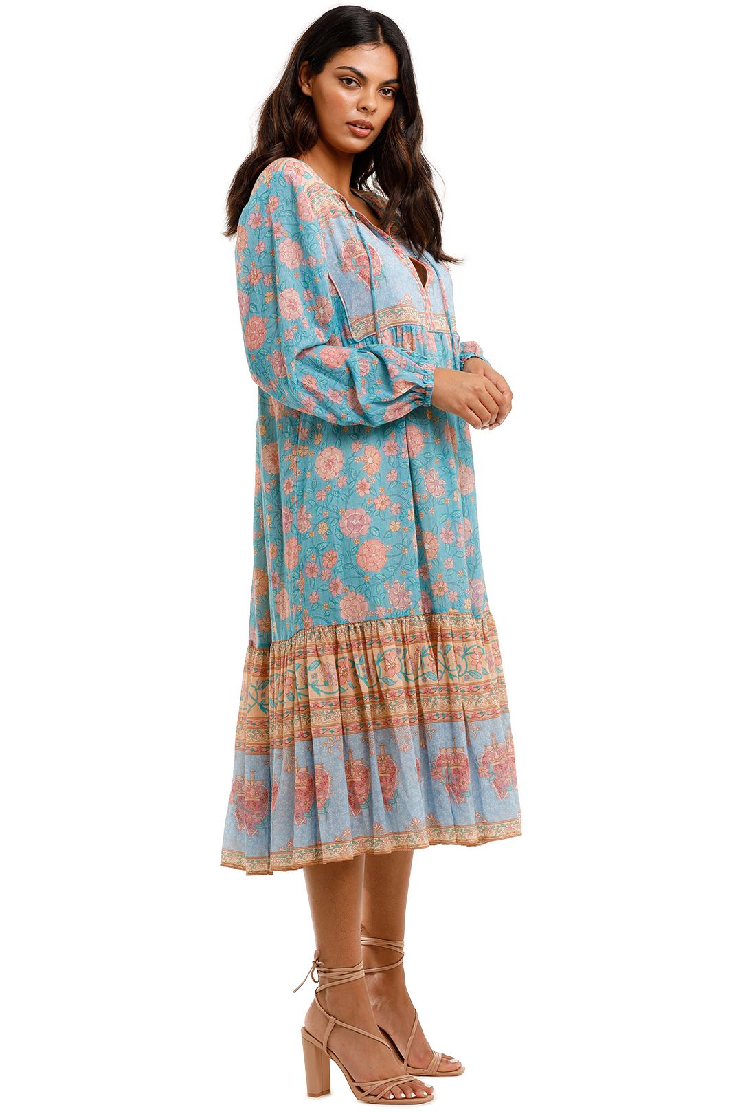 spell love story boho dress SPELL - Love Story Boho Dress - Sky Blue 100% Organic Cotton Lining: 100% Viscose Bust - XXS: 92cm | XS: 97cm | S: 102cm | M: 107cm