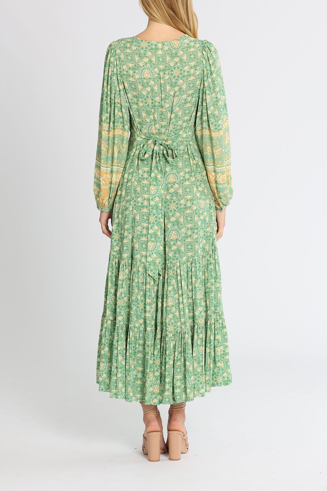 Spell Madame Peacock Button Through Gown Floral