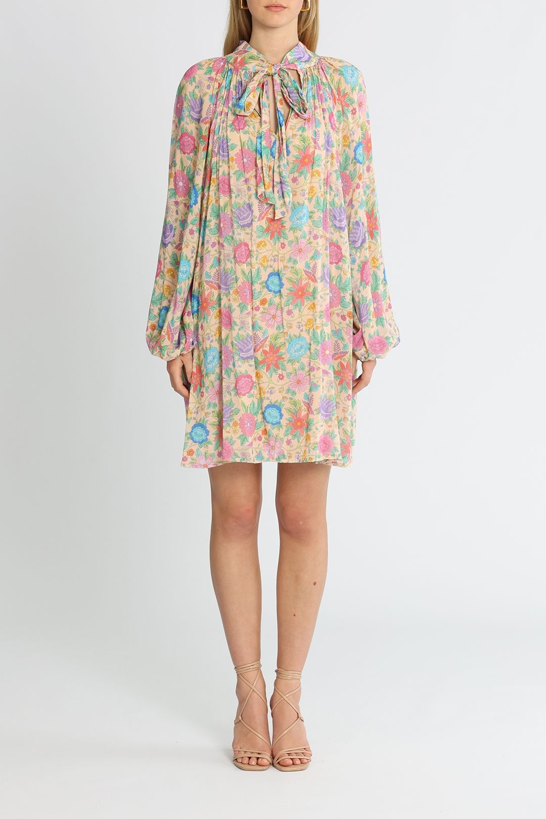 Spell Mossy High Neck Mini Dress Spring Garden