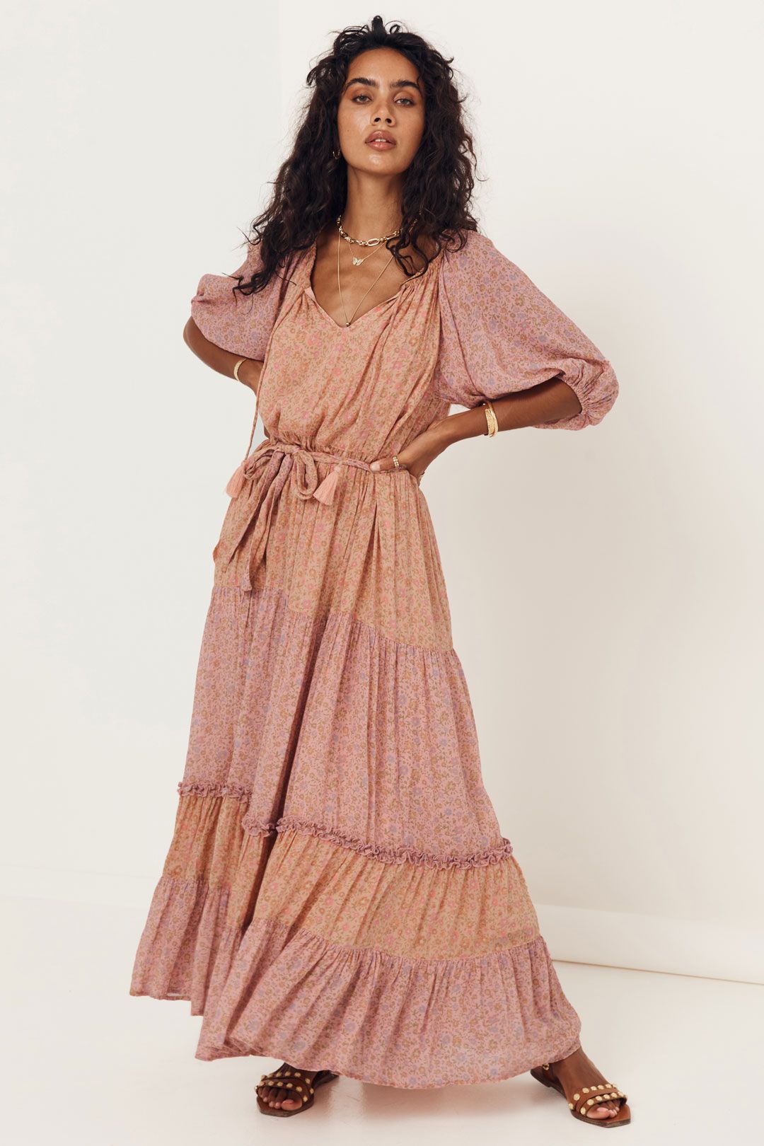 Rae Gown in Peach Spell GlamCorner