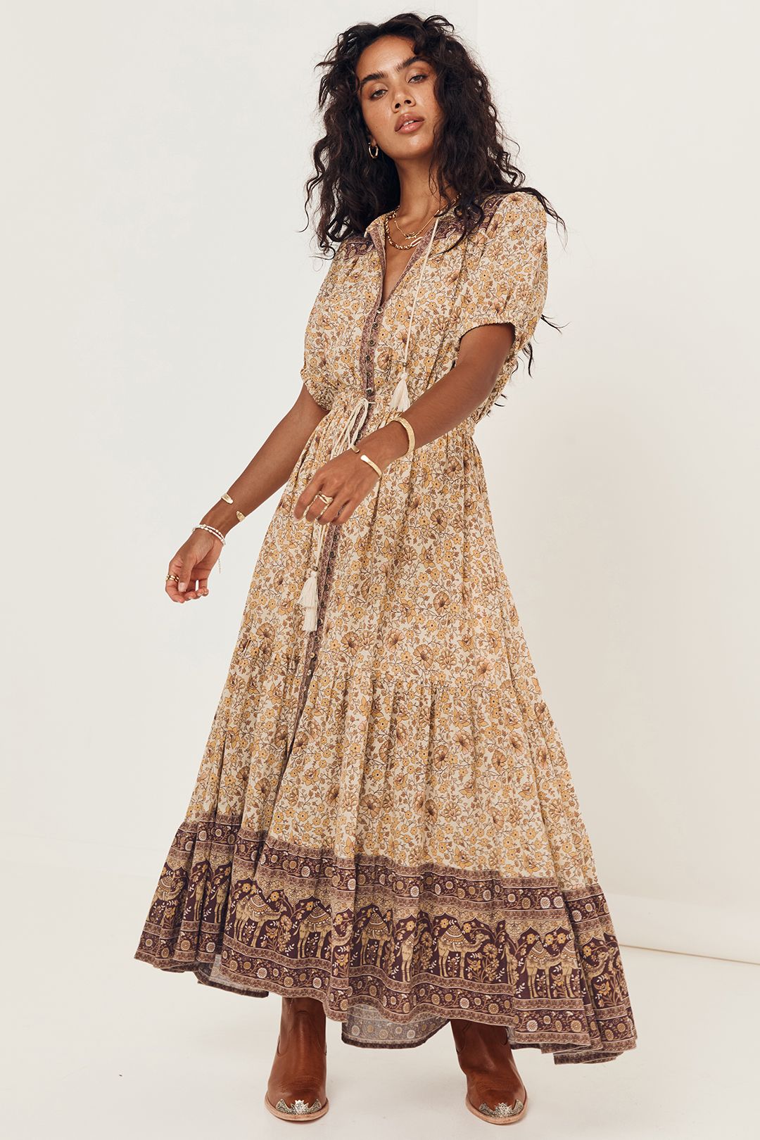 Sundown Gown in Spice | Spell | GlamCorner Sundown Gown in Spice | Spell | GlamCorner
