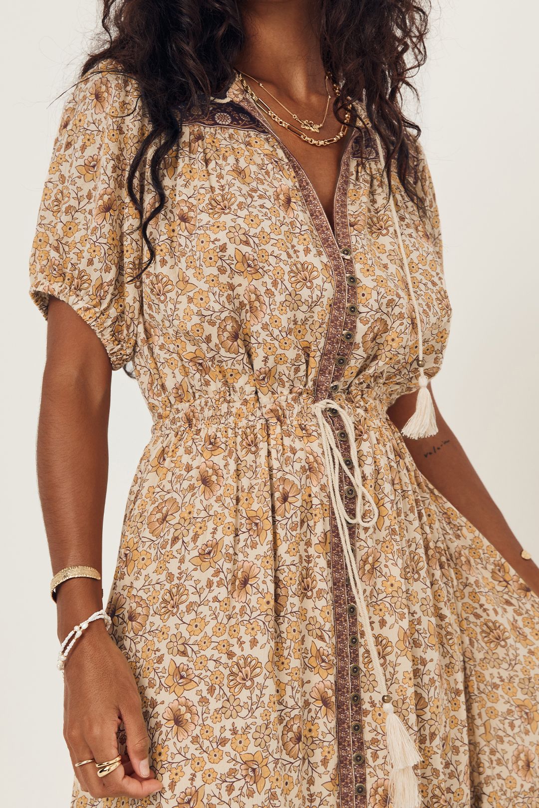 spell sundown boho mini dress Gown in Spice | and effortless boho look. online-W4 Manuka Midnight Blue Bridesmaid Color:As Photo( dark green)