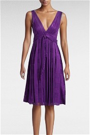 Sportmax Purple Plunging Neckline Dress