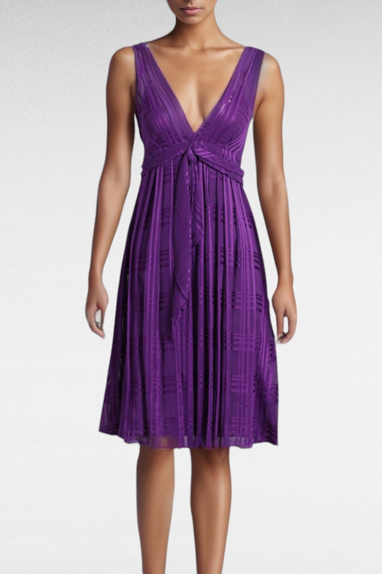 Sportmax Purple Plunging Neckline Dress