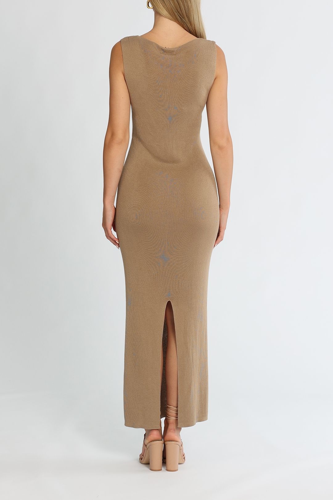 Hire Vas Knit Dress in Beige | ST AGNI | GlamCorner
