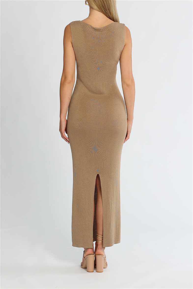 tie knit dress Black Side Tie Knit Maxi Dress – BLANK