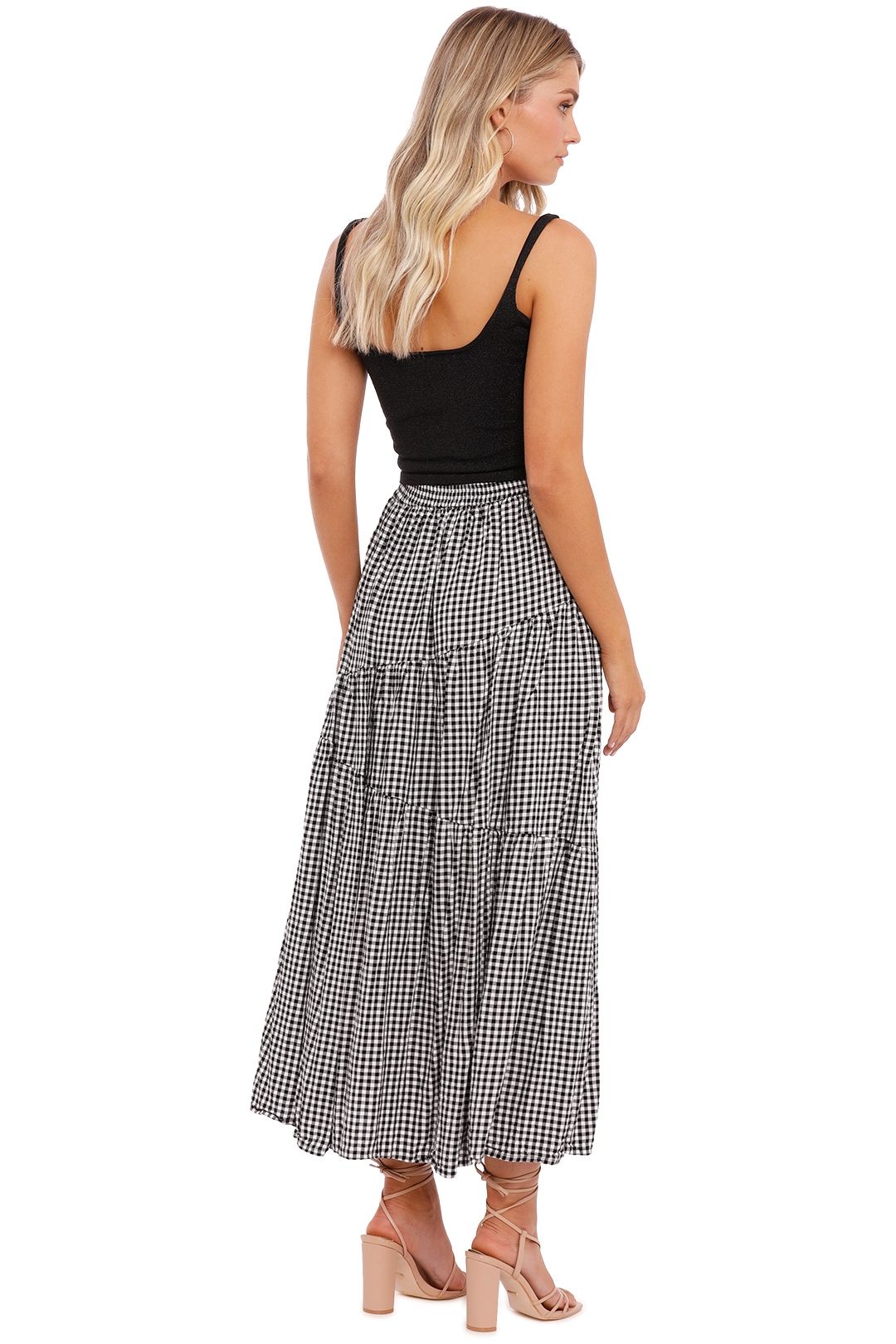Hire Alta Tiered Midi Skirt Staple The Label GlamCorner