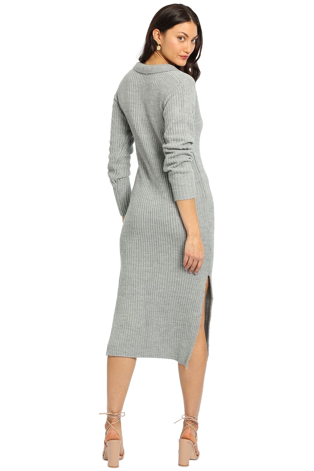 Mud Pie Women's Cassidy V-Neck French Terry Dress - Short Sleeve, Gray, Size Medium
