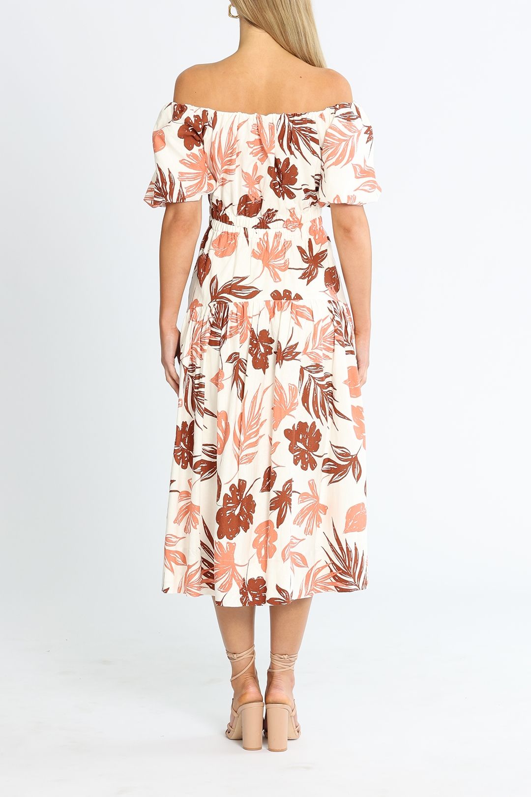 Staple The Label Paloma Print Midi Dress Tropical Print