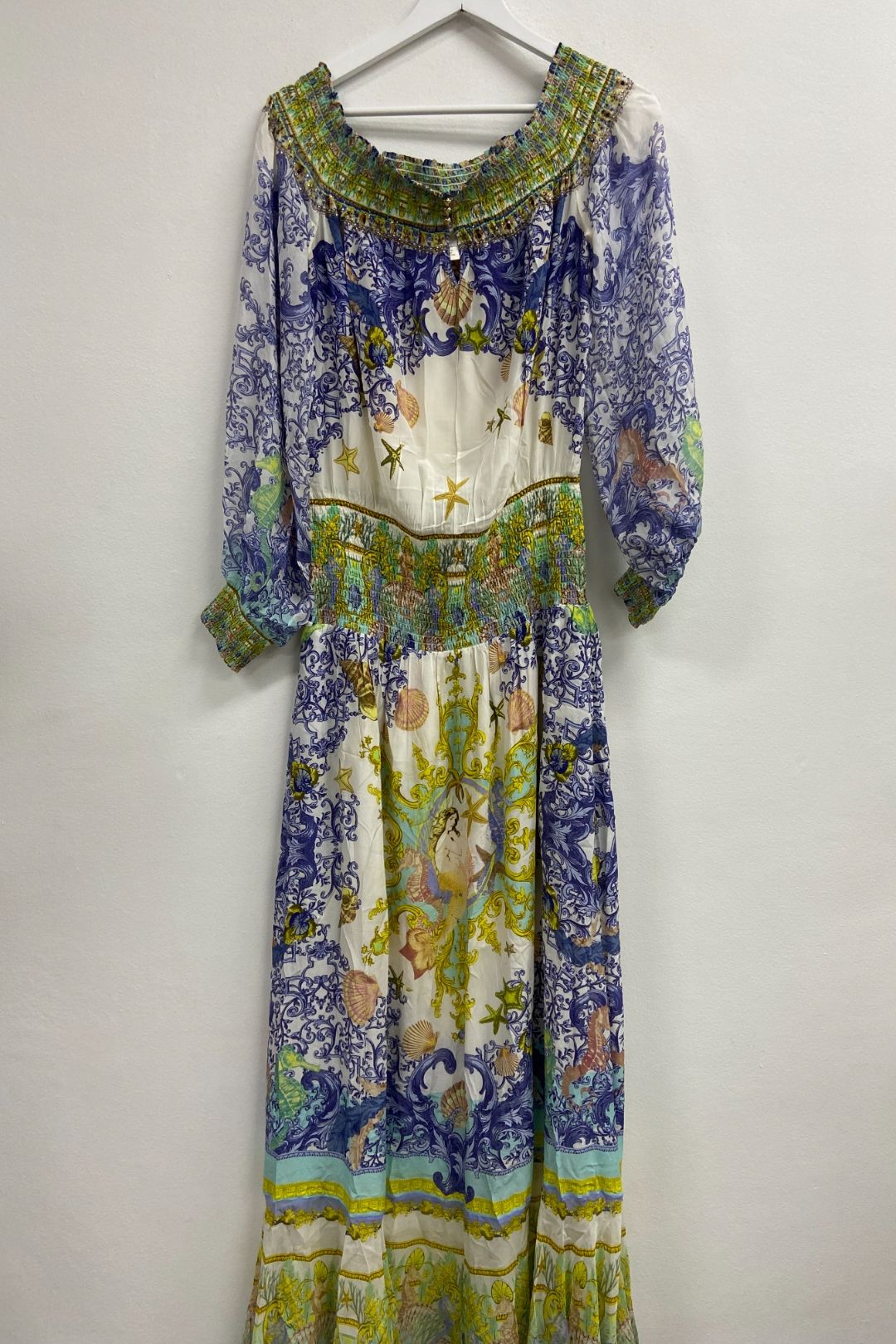 Buy Star Of The Sea Off Shoulder Shirred Dress Camilla GlamCorner