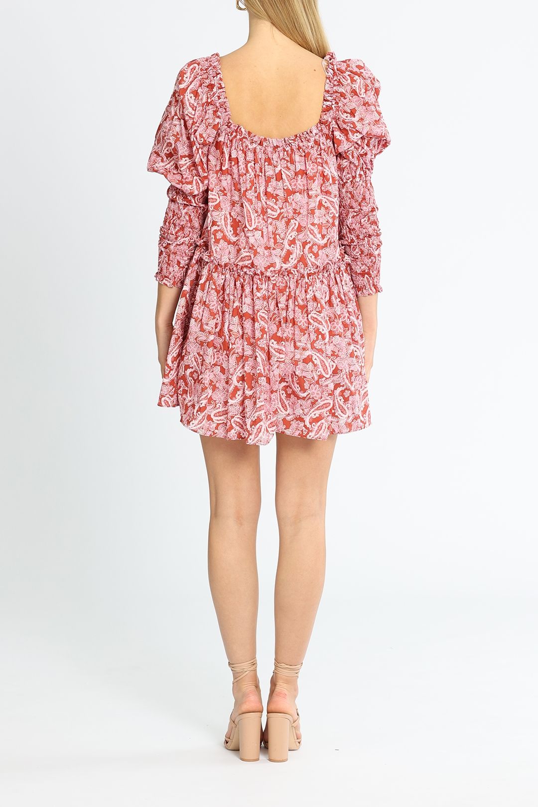 Steele Arden Dress Paisley Red