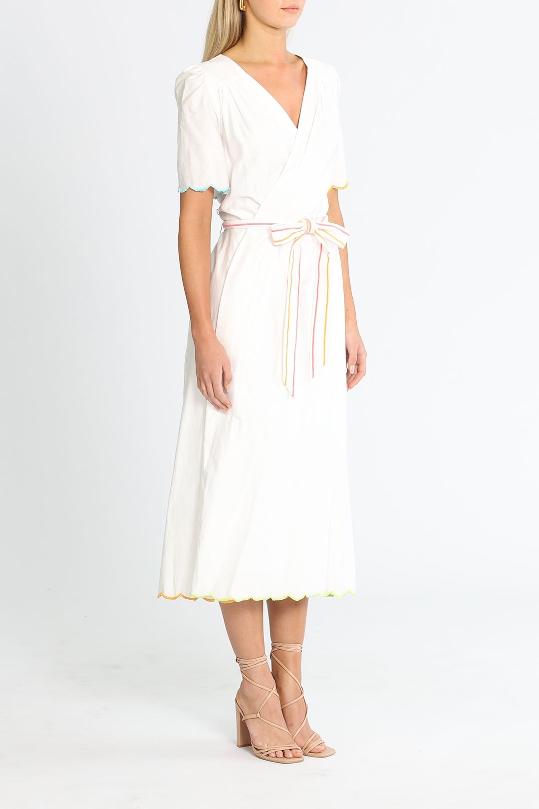 Hire Bridgitta Midi Dress Steele GlamCorner