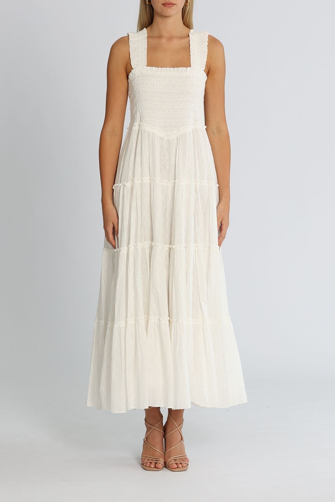 Steele Cartes Dress White
