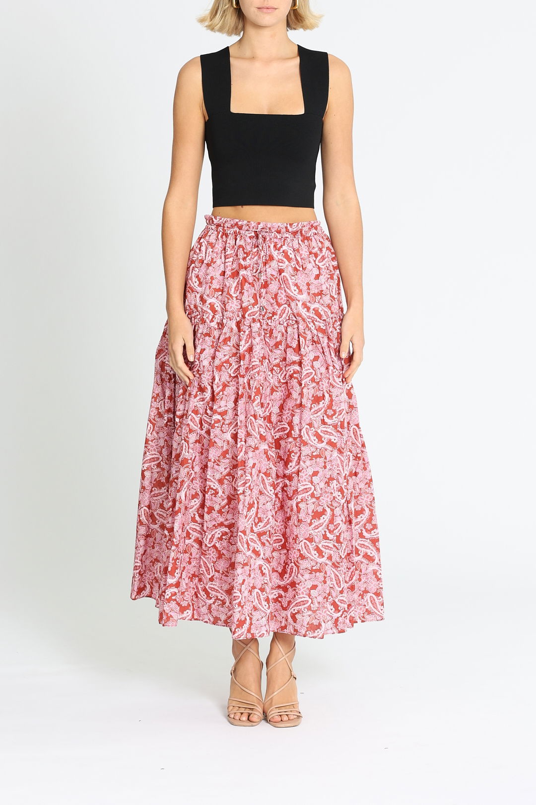 Steele Robin Skirt Chestnut Paisley Midi