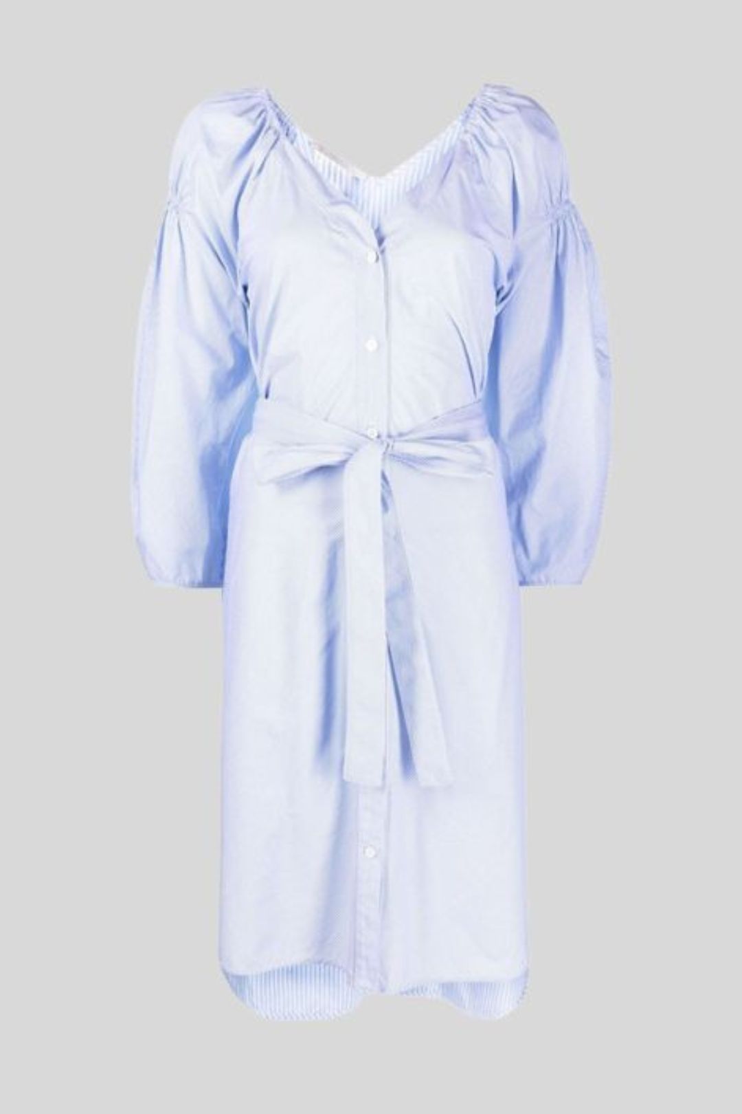 Stella McCartney - Striped Blue Midi Shirt Dress