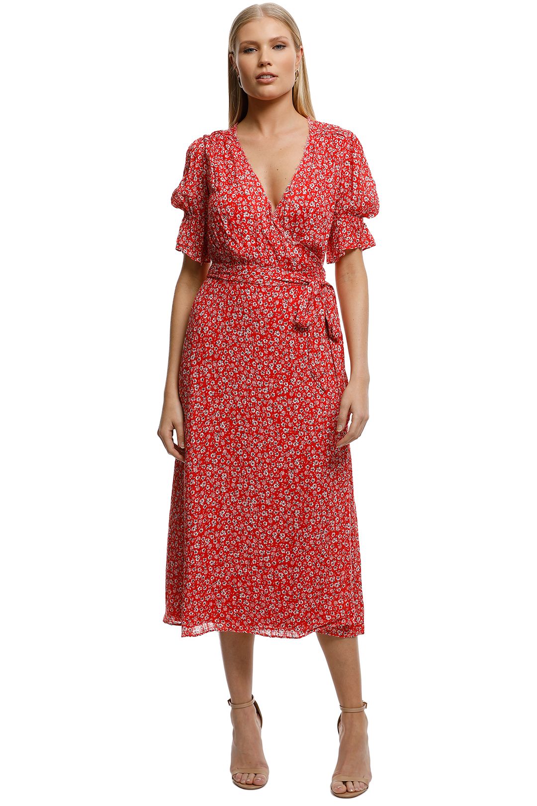 Stevie-May-Claret-Midi-Dress-Red-Micro-Floral-FrontB