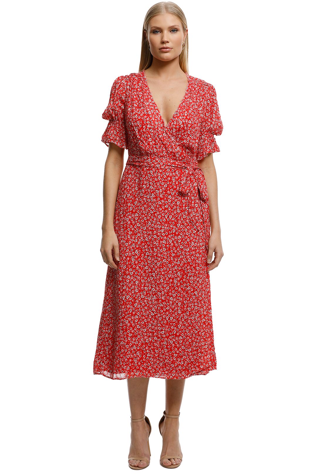 Stevie-May-Claret-Midi-Dress-Red-Micro-Floral-FrontA