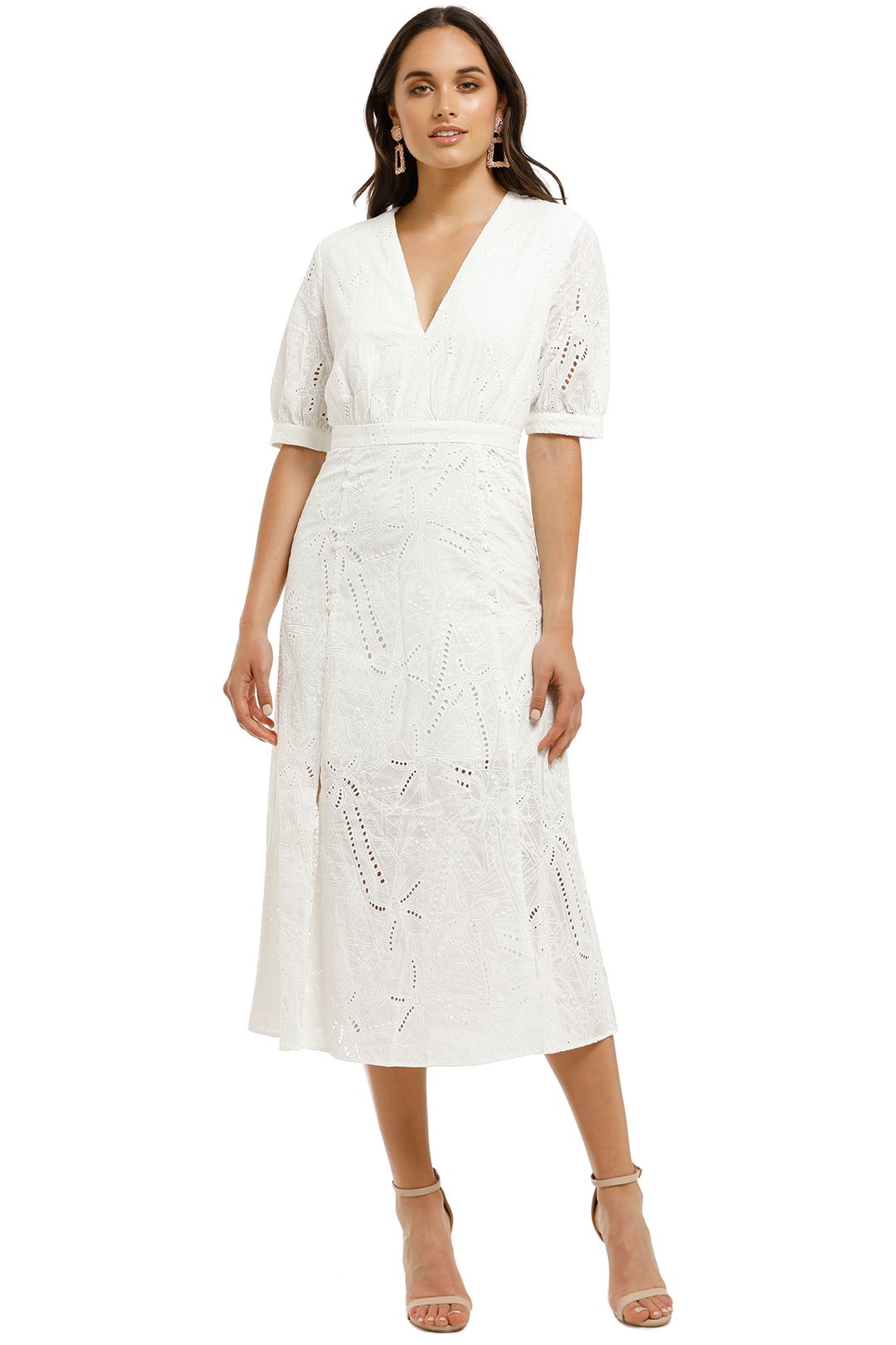 Stevie-May-My-Pleasure-Midi-Dress-Cream-Base-Front