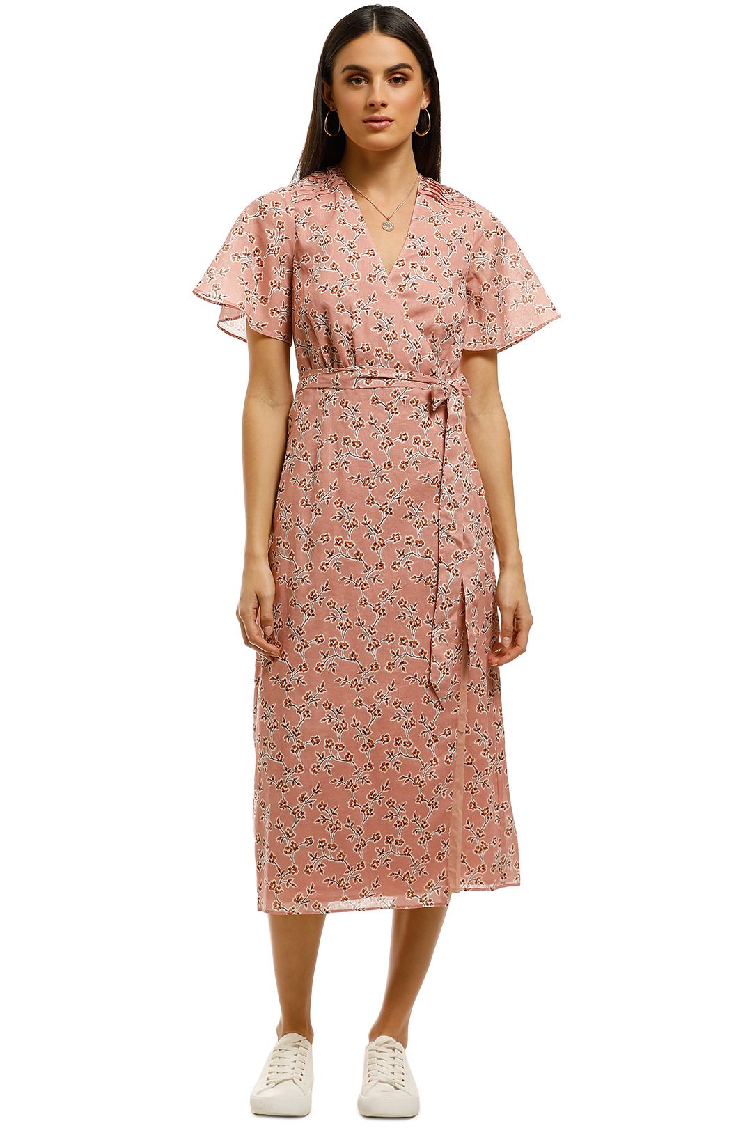 Stevie-May-Rosie-Midi-Dress-Pink-Front