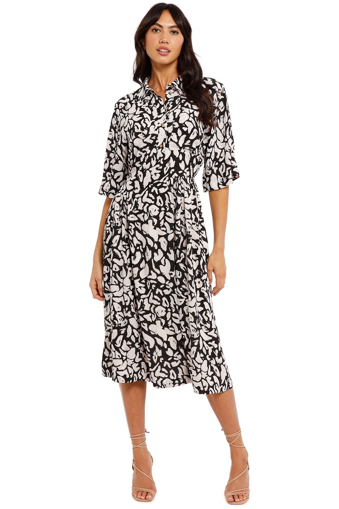 Stine Goya Hunter Leaf Midi pale pink