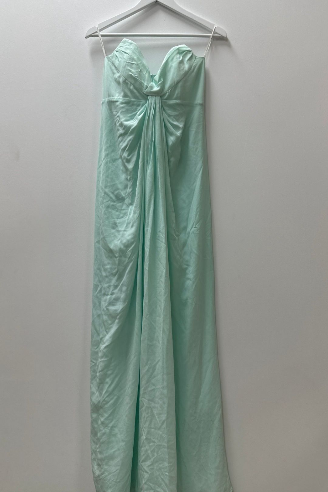 Strapless A-line Floor-length Tiered Dress Mist
