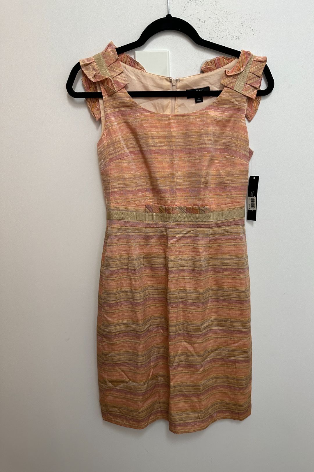 Striped Peach and Gold Summer Dress