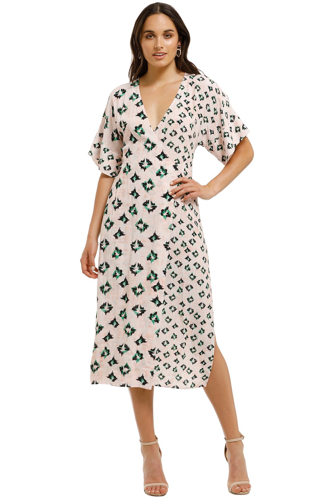 Suboo-On-The-Fly-Wrap-Dress-Pink-Green-Front