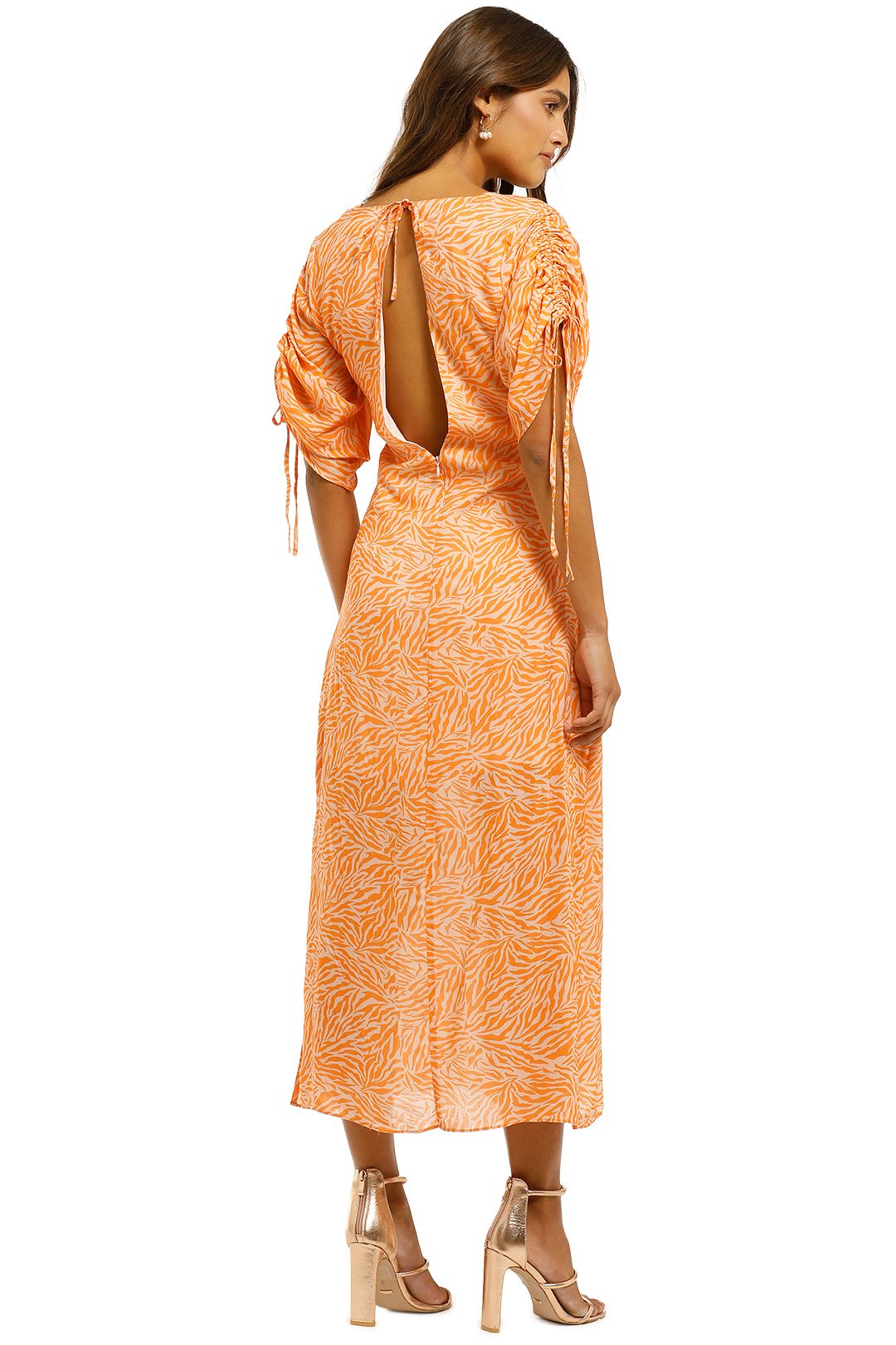 Sienna Wrapped Dress - Orange by Suboo for Rent | GlamCorner Sienna Wrapped Dress - Orange by Suboo for Rent | GlamCorner