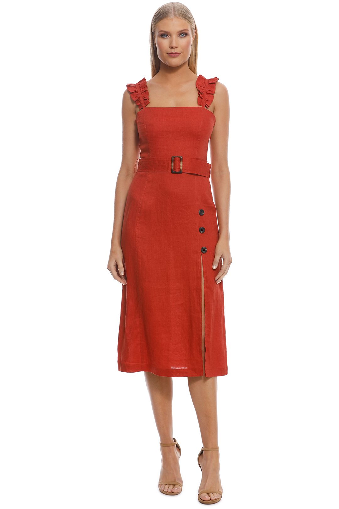 strapless open back dress Suboo Rosanna Strappy Maxi Dress in Wine – Coco & Lola main image 1