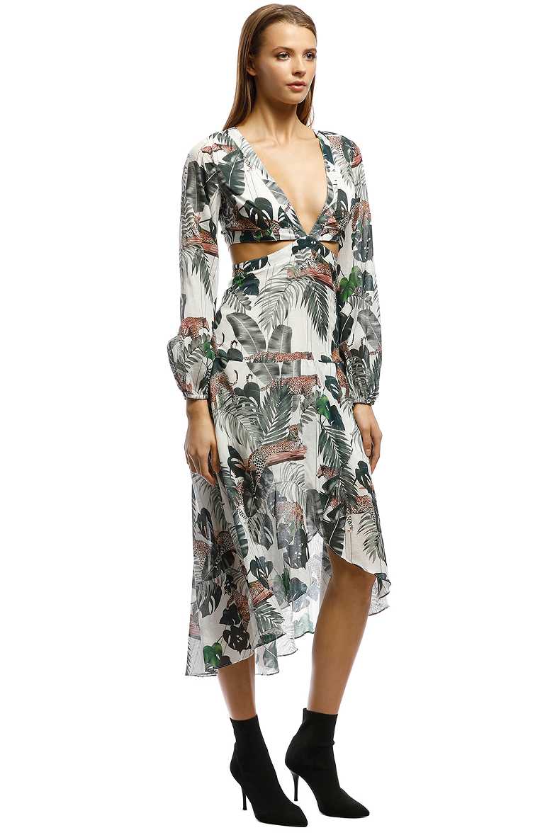 Xenia Cut Out Balloon Sleeve Dress by Suboo for Rent | GlamCorner
