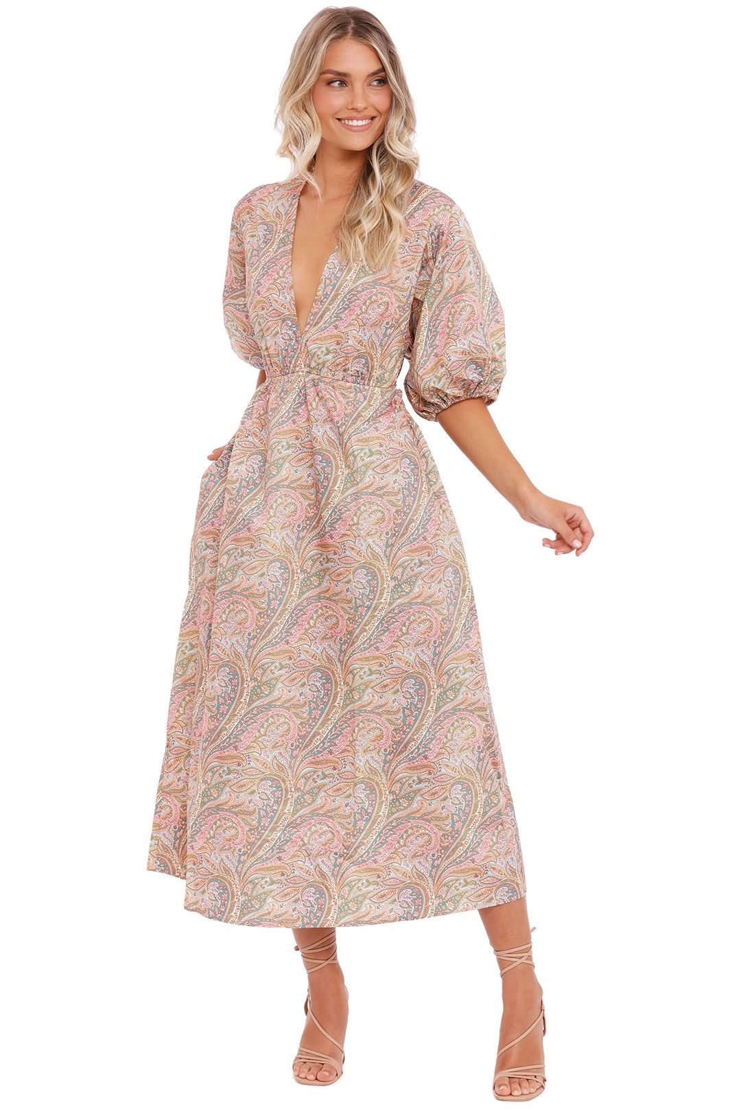 chinese dress ladies Things Between Lennon White Eyelet Tunic Maxi Dress – Momni Boutique main image 0