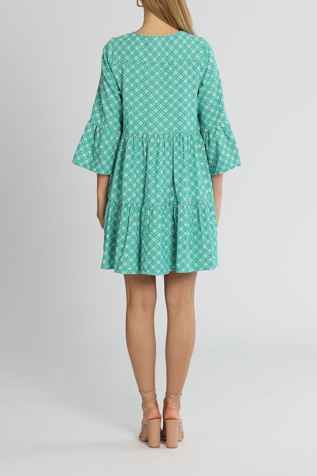 Hire Eliza Mini Dress in Green Summery Copenhagen GlamCorner