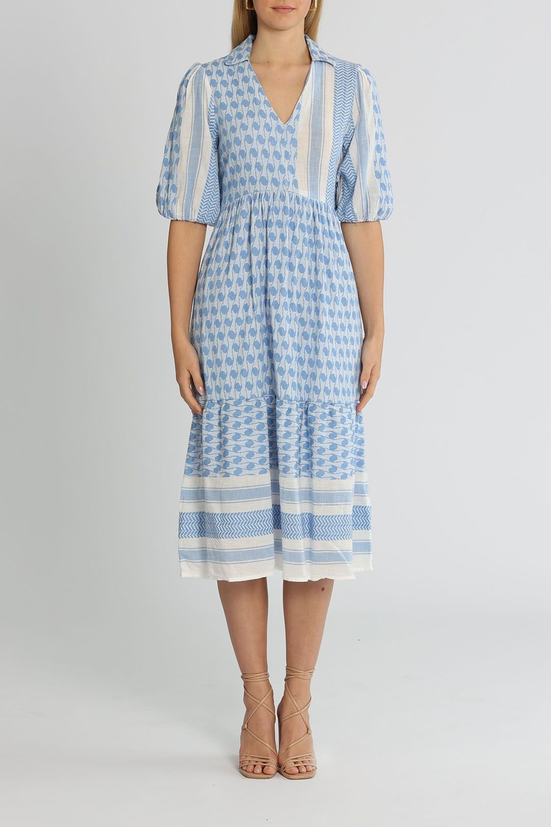 Summery Copenhagen Lax Midi Dress V Neckline