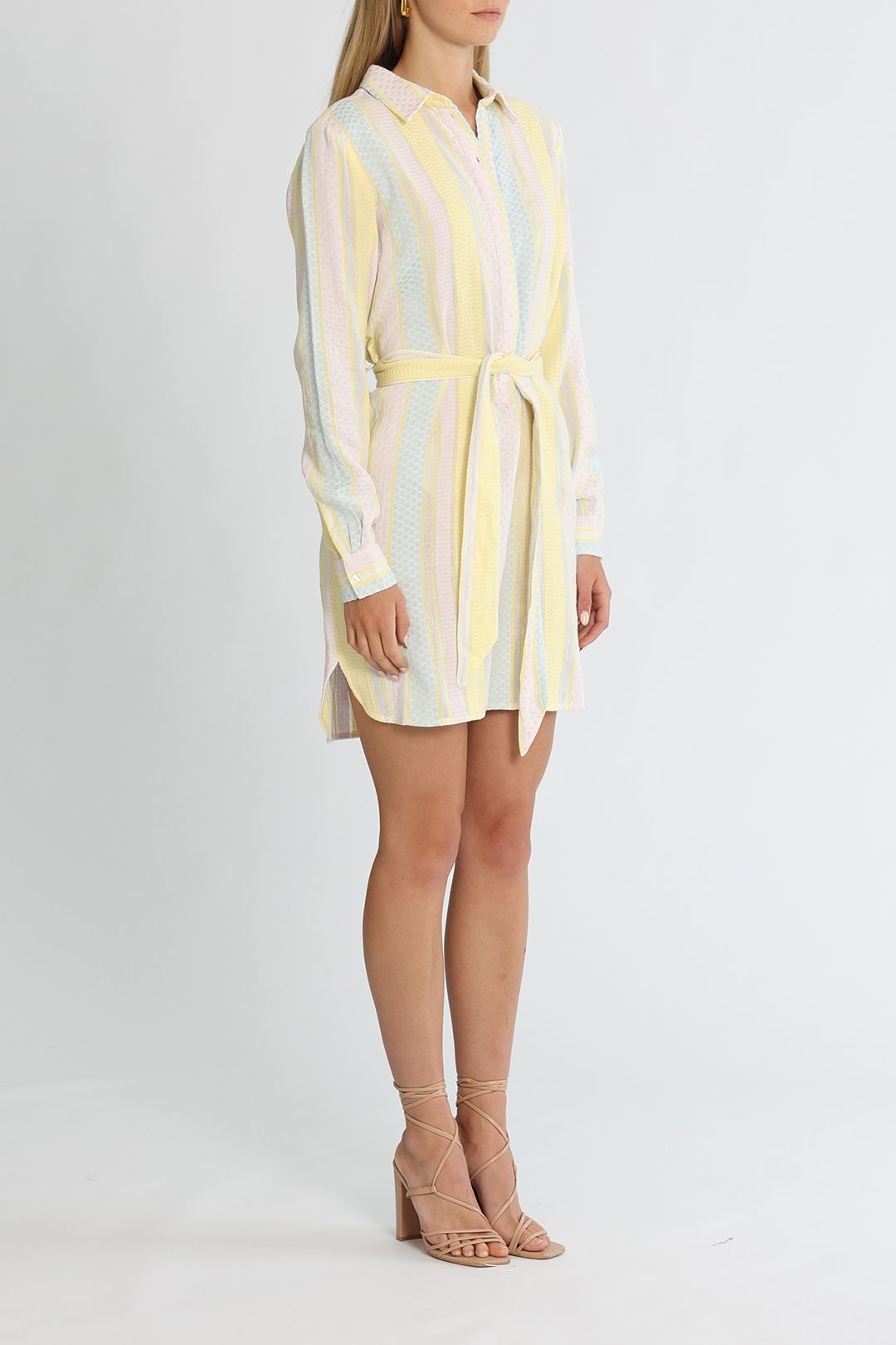 Hire Louise Long Sleeve Shirt Dress in 361 Whisper White Summery Copenhagen GlamCorner