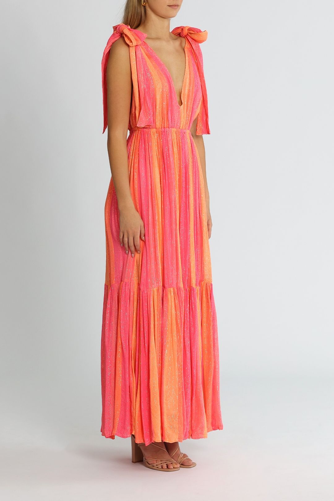 Sundress Fanya Long Dress Mix Neon Sleeveless