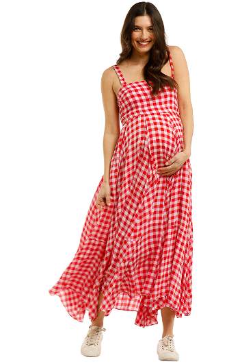 Spanx Womens Gingham Shaping Tight, A, Red