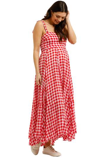 Spanx Womens Gingham Shaping Tight, A, Red