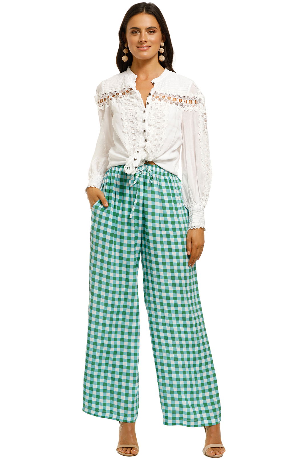 SWF-Drawstring-Pant-Gingham-Mint-Front