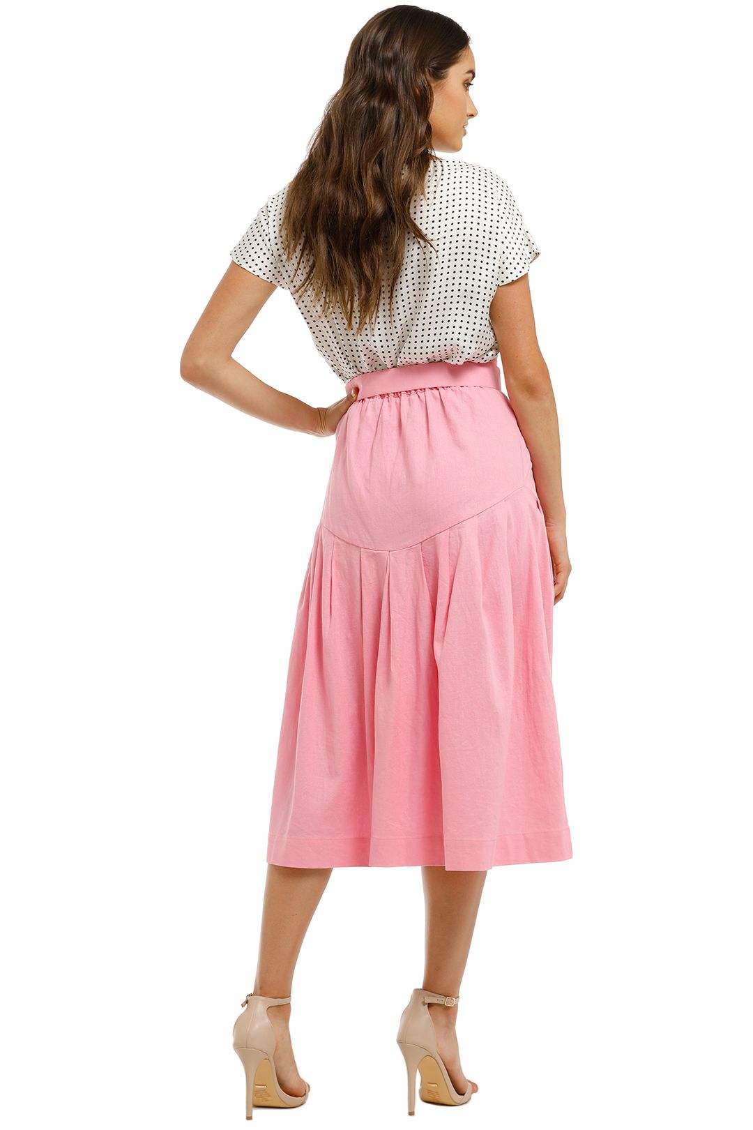 SWF-Floss-Midi-Skirt-Pink-Back