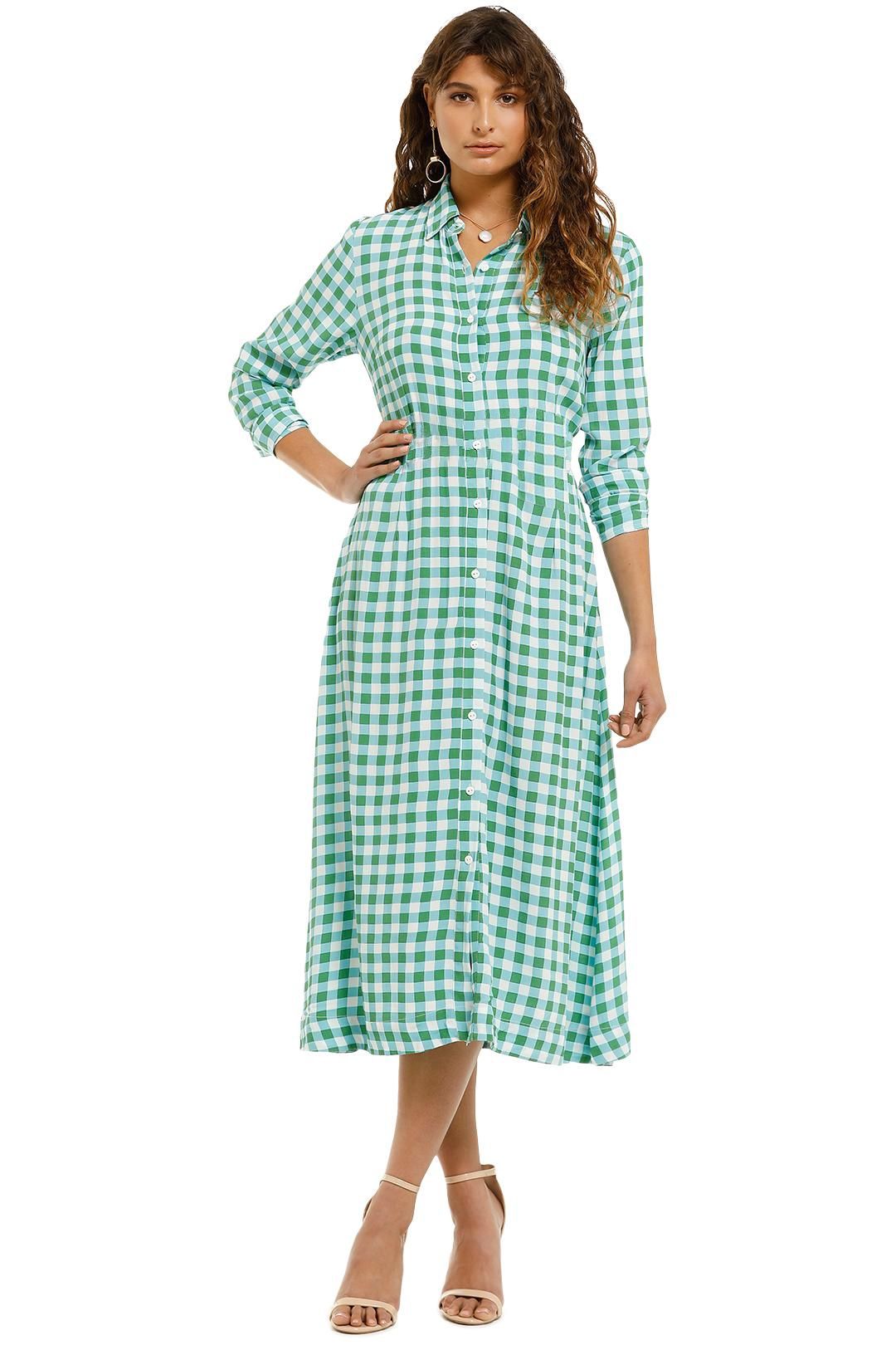 SWF-Long-Sleeve-Shirt-Dress-Gingham-Mint